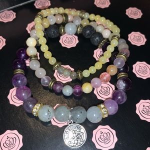 Sagittarius♐️ Zodiac Heal❤️‍🩹& Protect🧿Natural Stone Bracelet Stacks(Set of 3)
